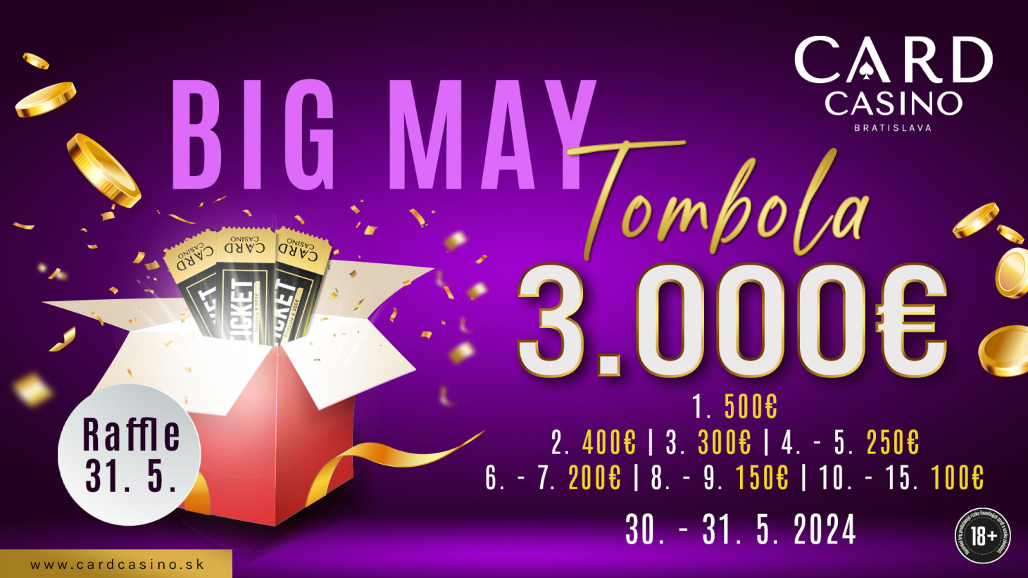 Get ready for a big 3.000€ Raffle at the end of May