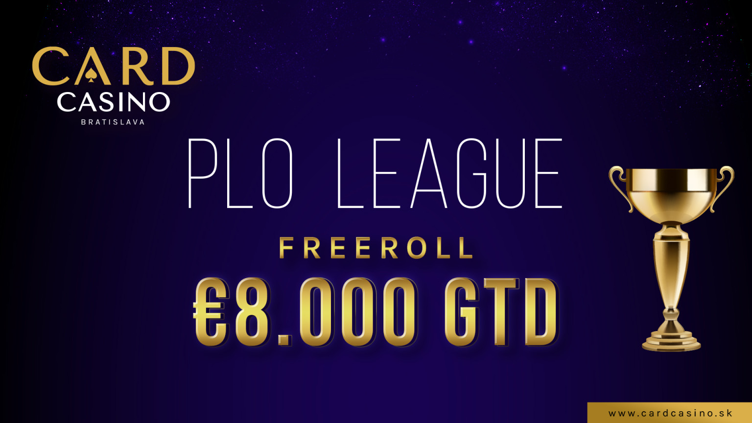 The popular Pot Limit Omaha league is back. Tournaments and a €8.000 Freeroll await you!
