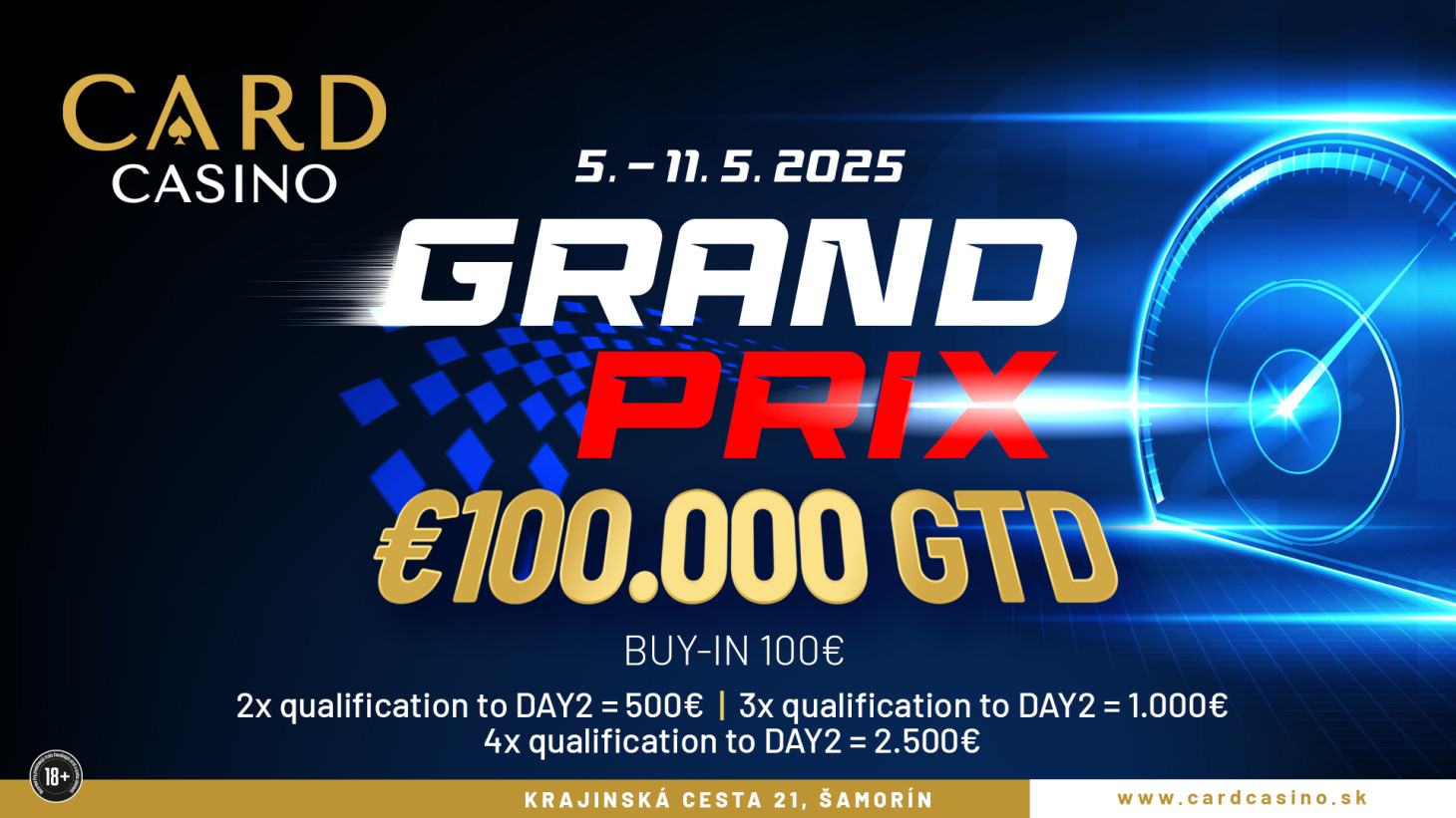 Der Grand Prix wird Anfang Mai erneut ausgetragen. 100.000€ GTD stehen auf dem Spiel