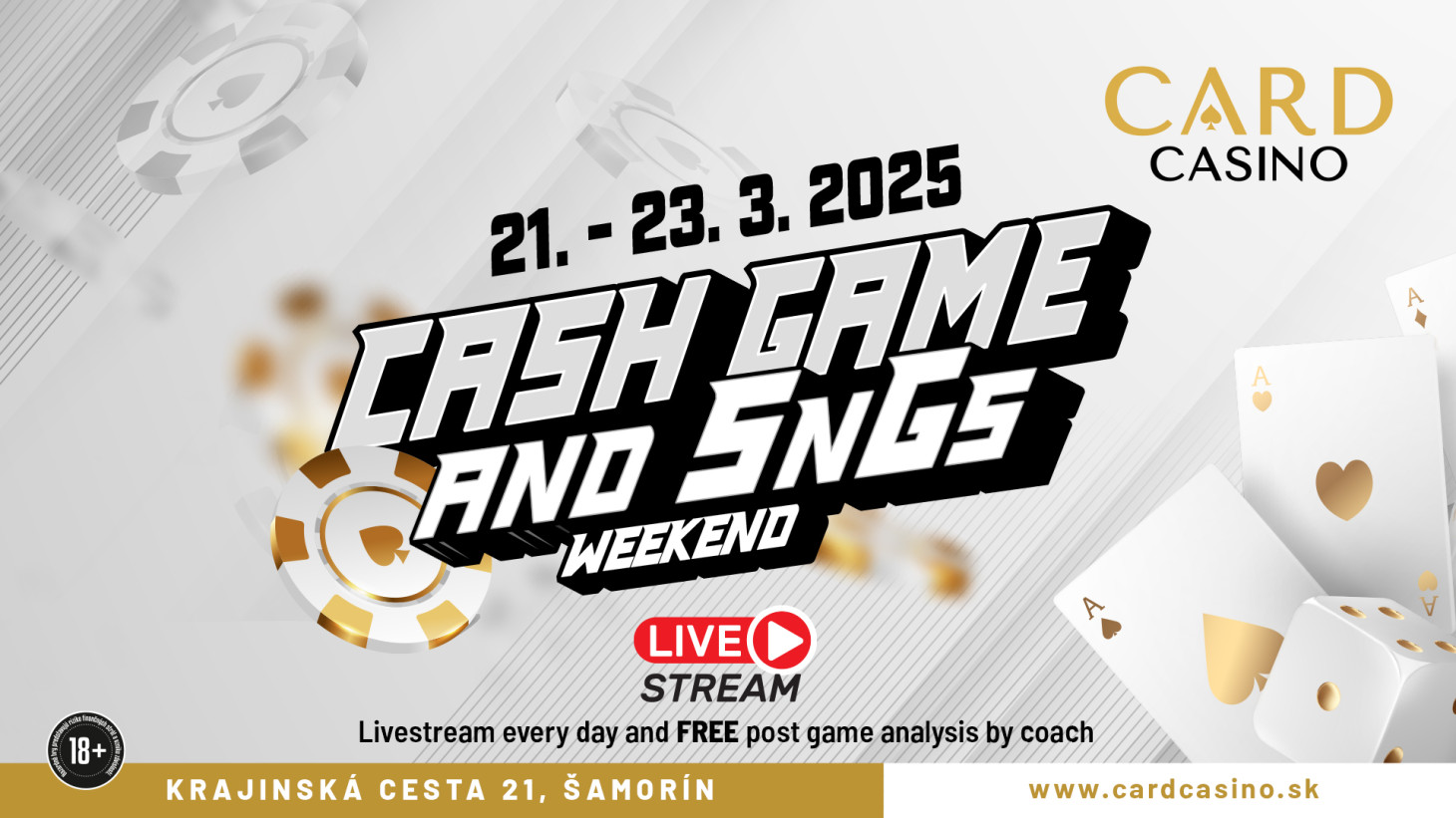 Poker for everyone. A weekend full of Sit & Go and Cash Game is coming up
