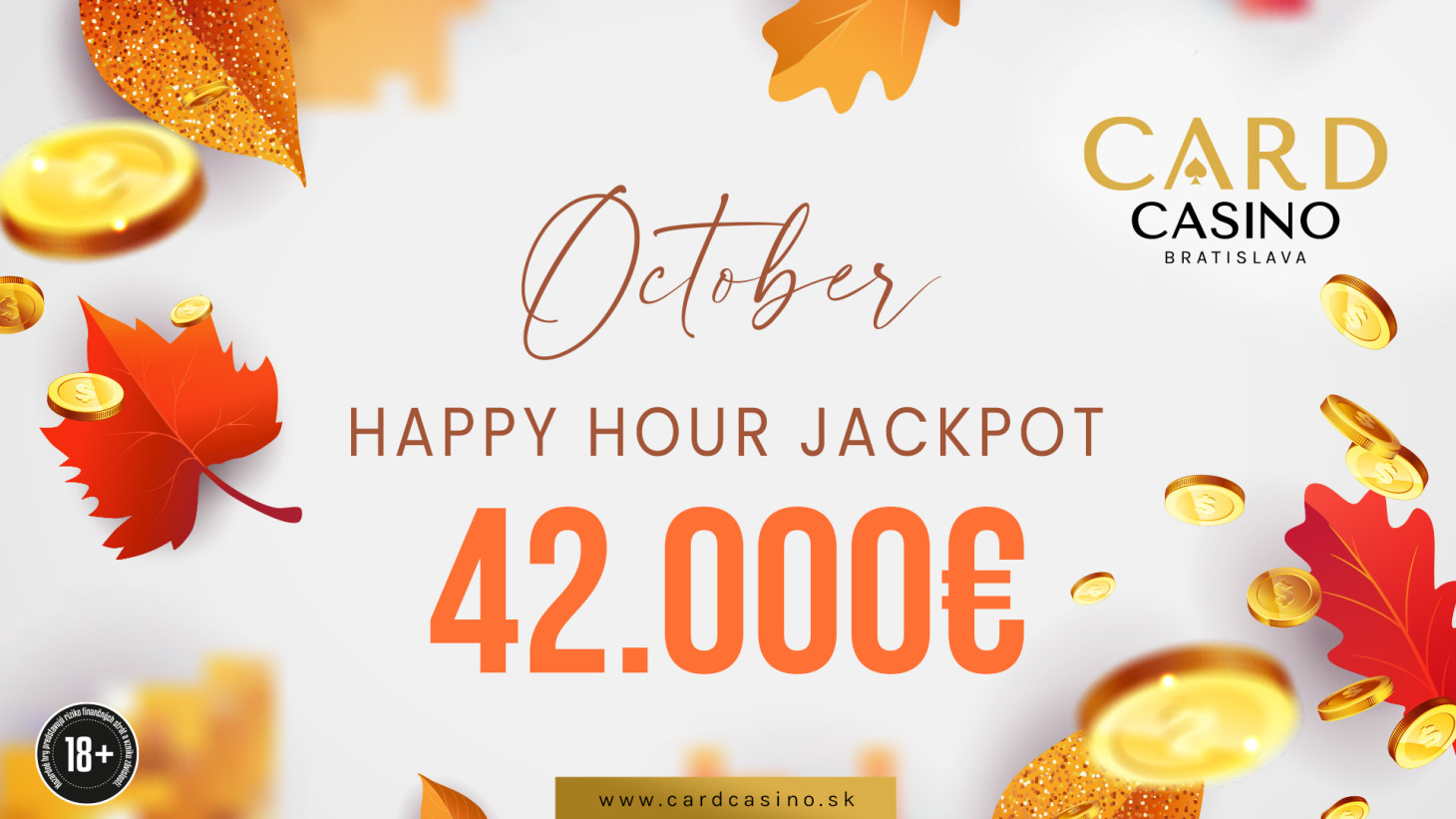 Októbrové Jackpoty sú plné peňaží. Kasíno rozdá 42.000€!