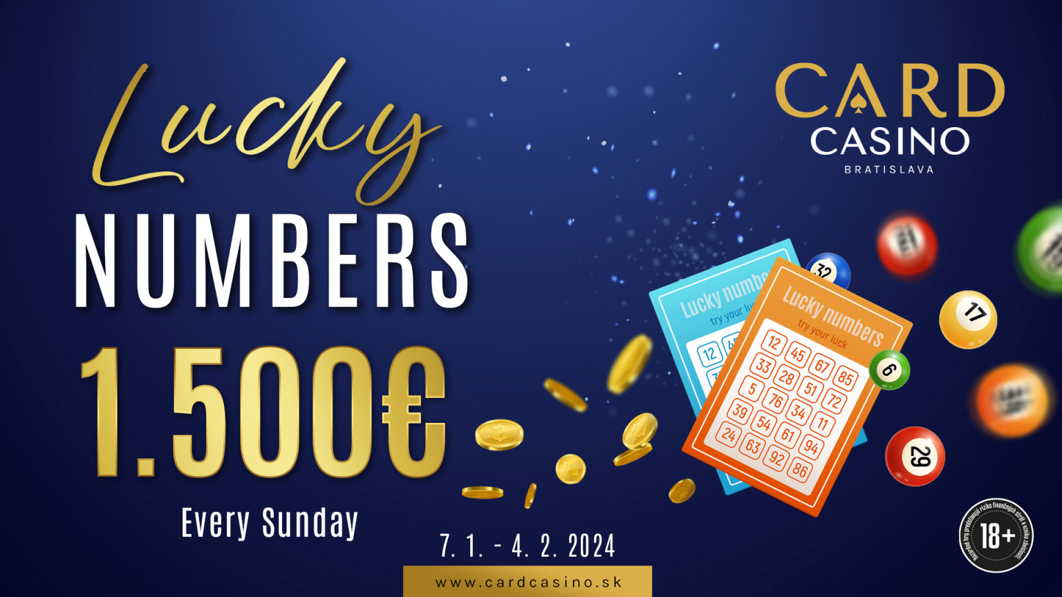Lucky wears Lucky numbers! A total of €7,500 is up for grabs on Sundays