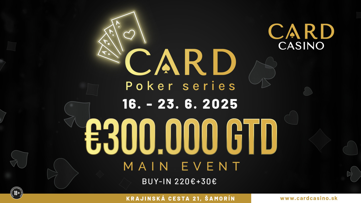 Im Juni wird die nächste Card Poker Series mit dem 300.000€ GTD Main Event ausgespielt!