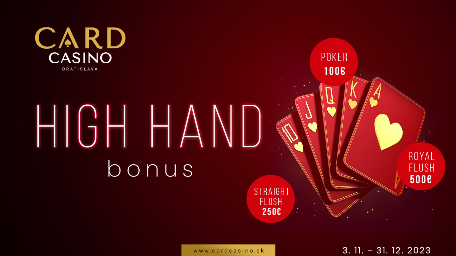 High Hand Bonus auf Cash kann Hunderte von Euro gewinnen