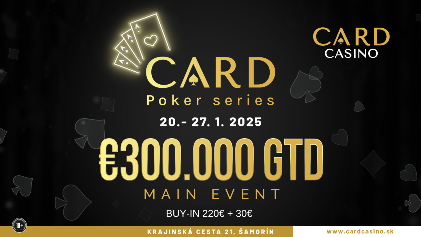 300.000€ The Card Poker Series Festival will be played in January
