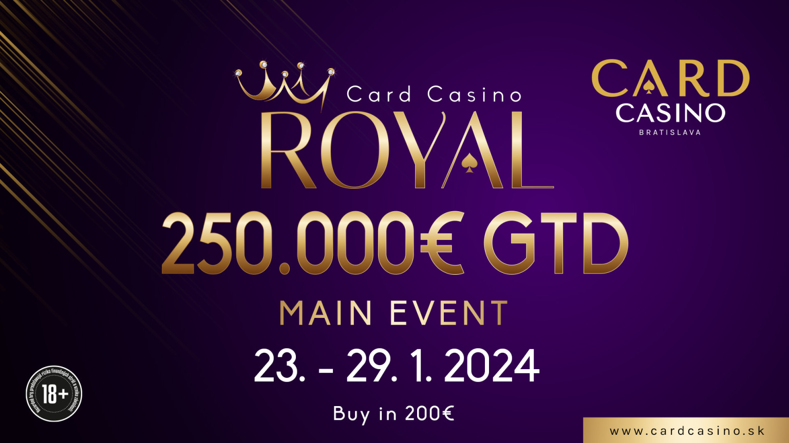 Royal start to 2024. €250,000 Royal takes place in January Card