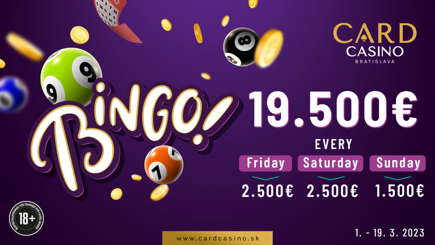 March in Card Casino is BINGO! Jackpots and Tombola also bring winnings