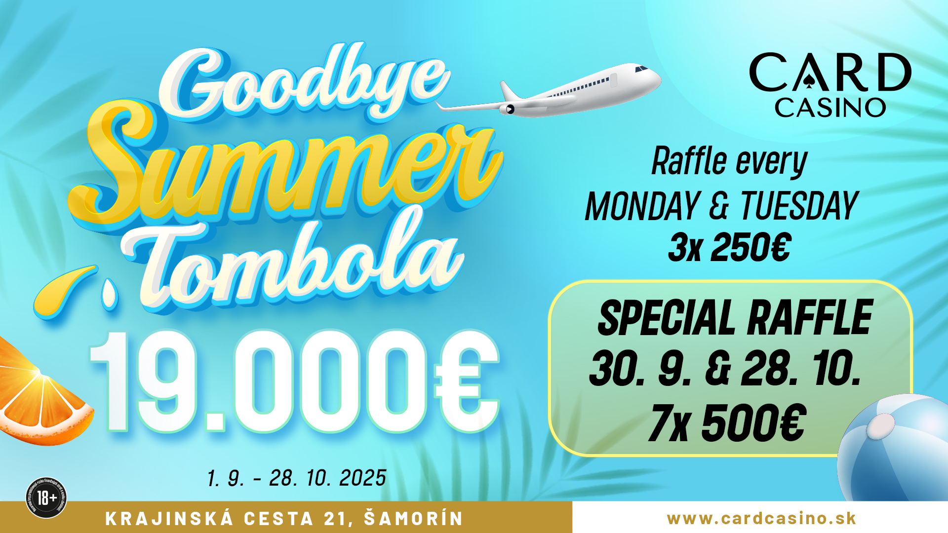 V Carde sa rozdávajú tisícky eur. Šťastie nosí Goodbye Summer tombola