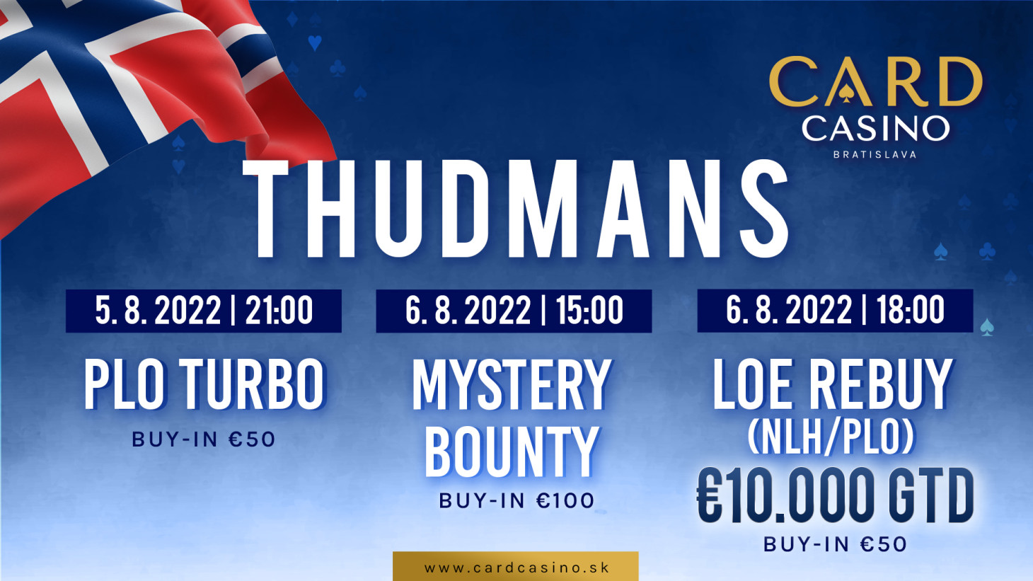 A whiff of the North at Card Casino. Norwegian Poker School brings interesting tournaments