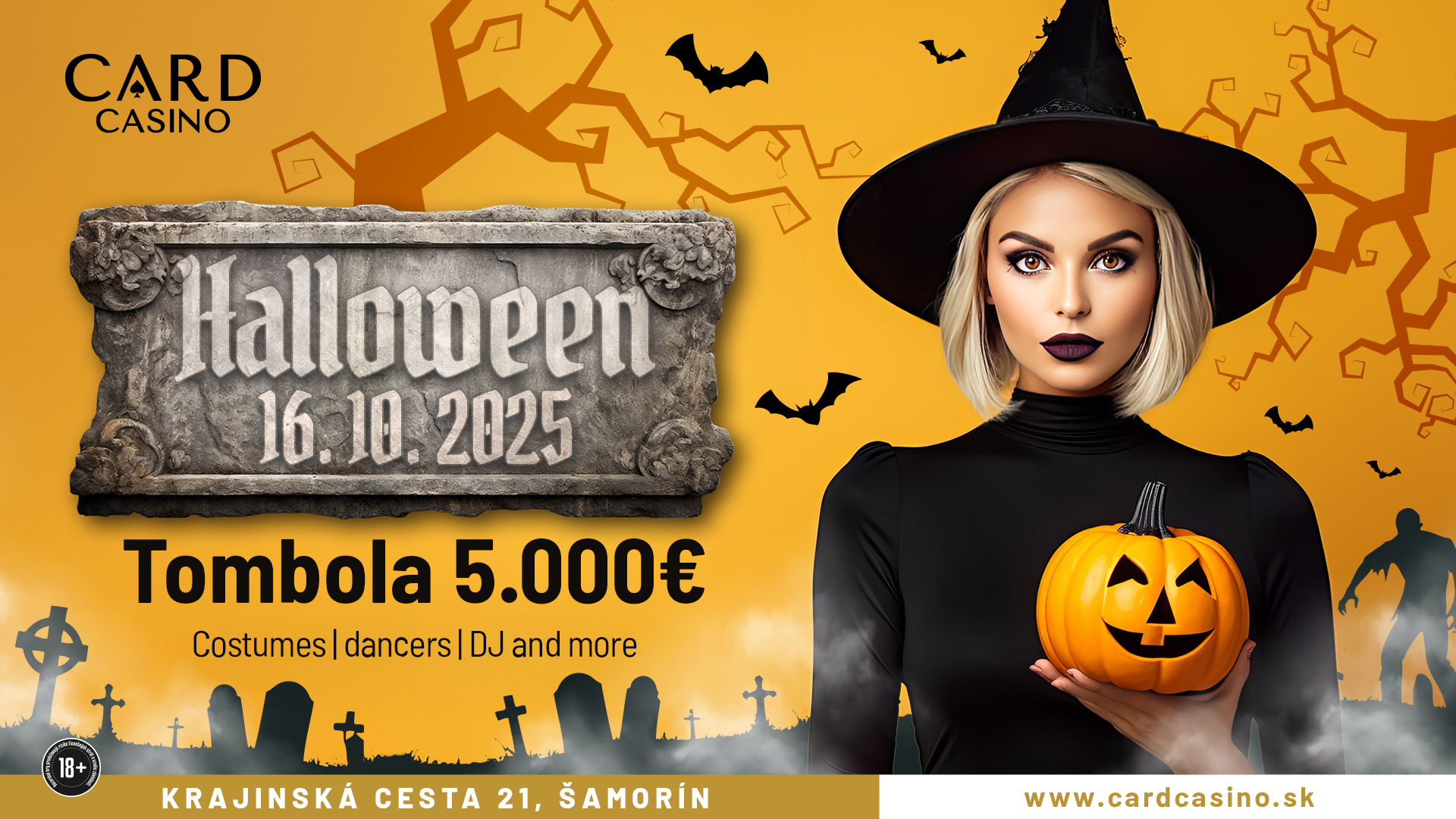Hororové dekorácia a štedrá tombola. Blíži sa Halloween v kasíne