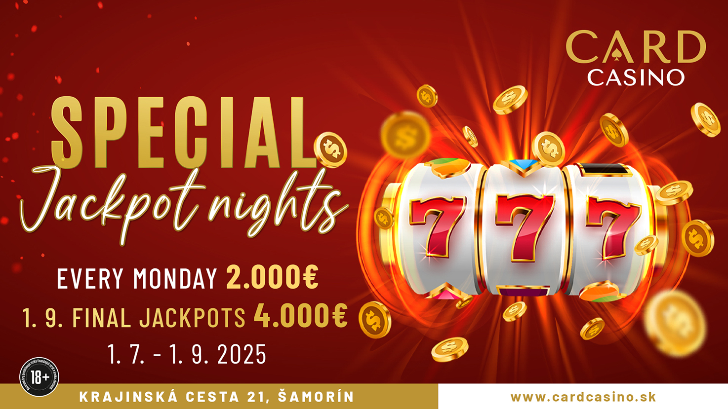 Der Sommer wird mit großzügigen Special Jackpot Nights aufgepeppt