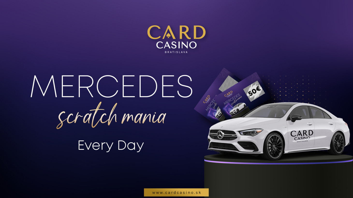 A luxury Mercedes is up for grabs at Card Casino!