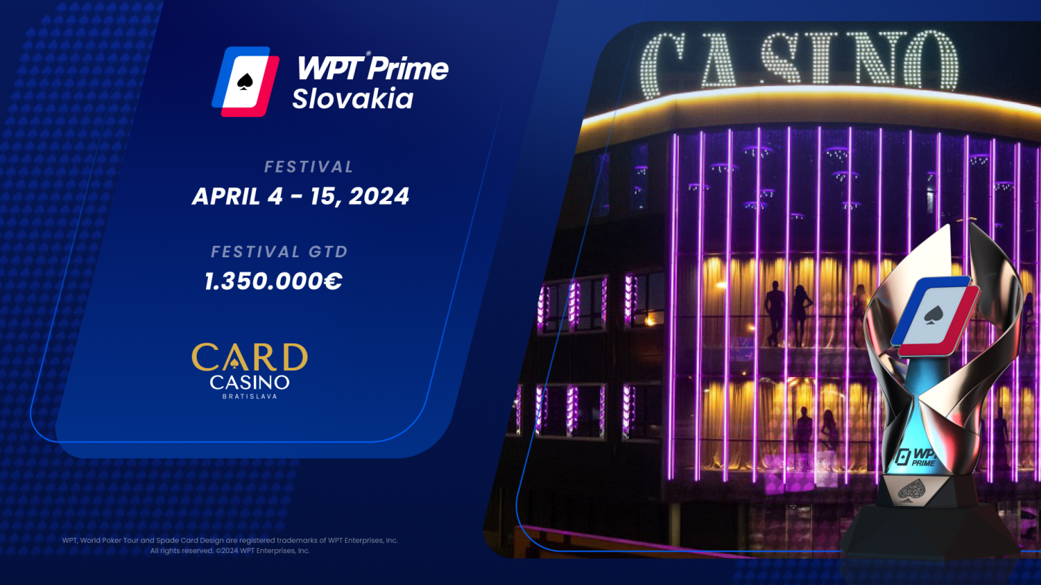 The WPT returns to Card Casino. The World Festival Guarantee is €1,350,000!